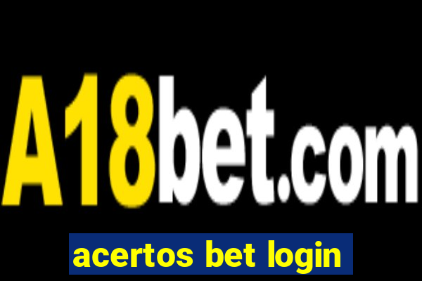 acertos bet login